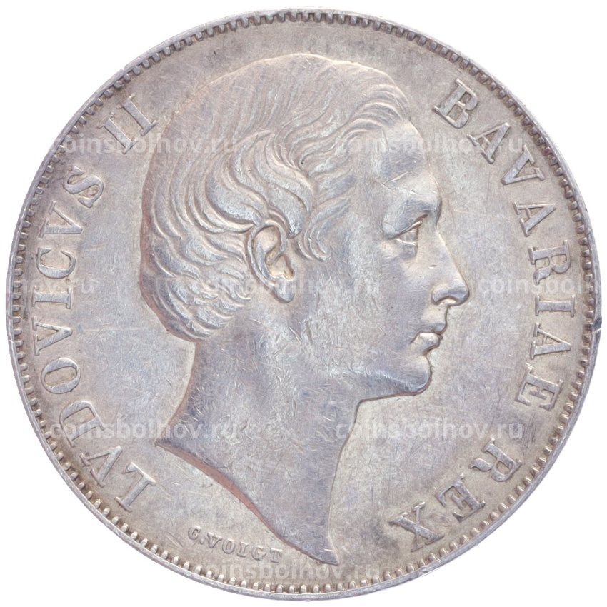 Монета 1 талер 1865 года Бавария (вид 2)