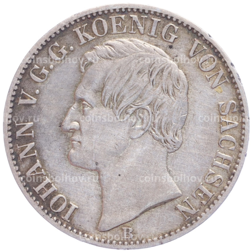 Монета 1 союзный талер 1860 года В Саксония