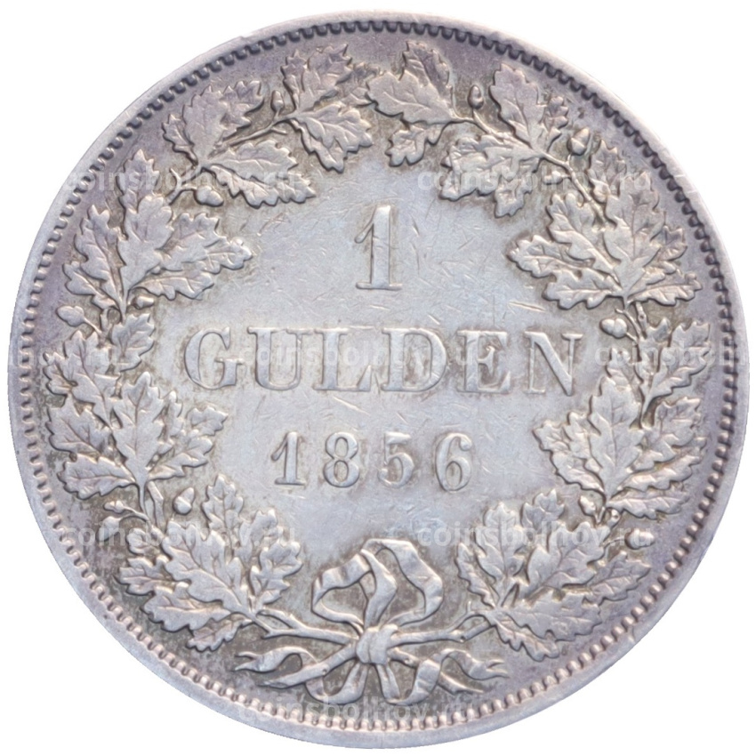 Монета 1 гульден 1856 года Баден (вид 2)