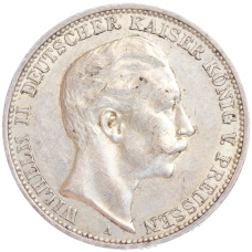 Монета 3 марки 1911 года А Германия (Пруссия) (аверс)