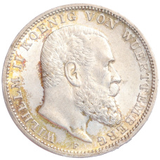Монета 3 марки 1910 года F Вюртемберг (Германия) (аверс)