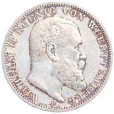 Монета 3 марки 1910 года F Германия (Вюртембург) (аверс)