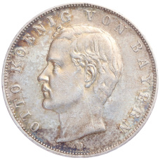 Монета 3 марки 1911 года D Германия (Бавария) (аверс)