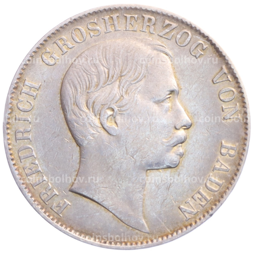 Монета 1 союзный талер 1864 года Баден