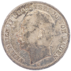 Монета 3 марки 1912 года G Германия (Баден) (аверс)