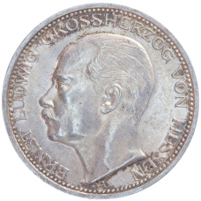 Монета 3 марки 1910 года A Германия (Гессен) (аверс)