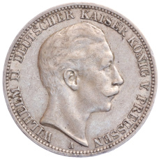 Монета 3 марки 1910 года А Германия (Пруссия) (аверс)