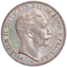 Монета 3 марки 1910 года A Германия (Пруссия) (аверс)