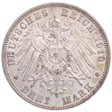 Монета 3 марки 1910 года A Германия (Пруссия) (реверс)