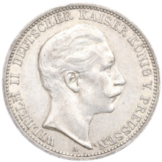 Монета 3 марки 1911 года А Германия (Пруссия) (аверс)