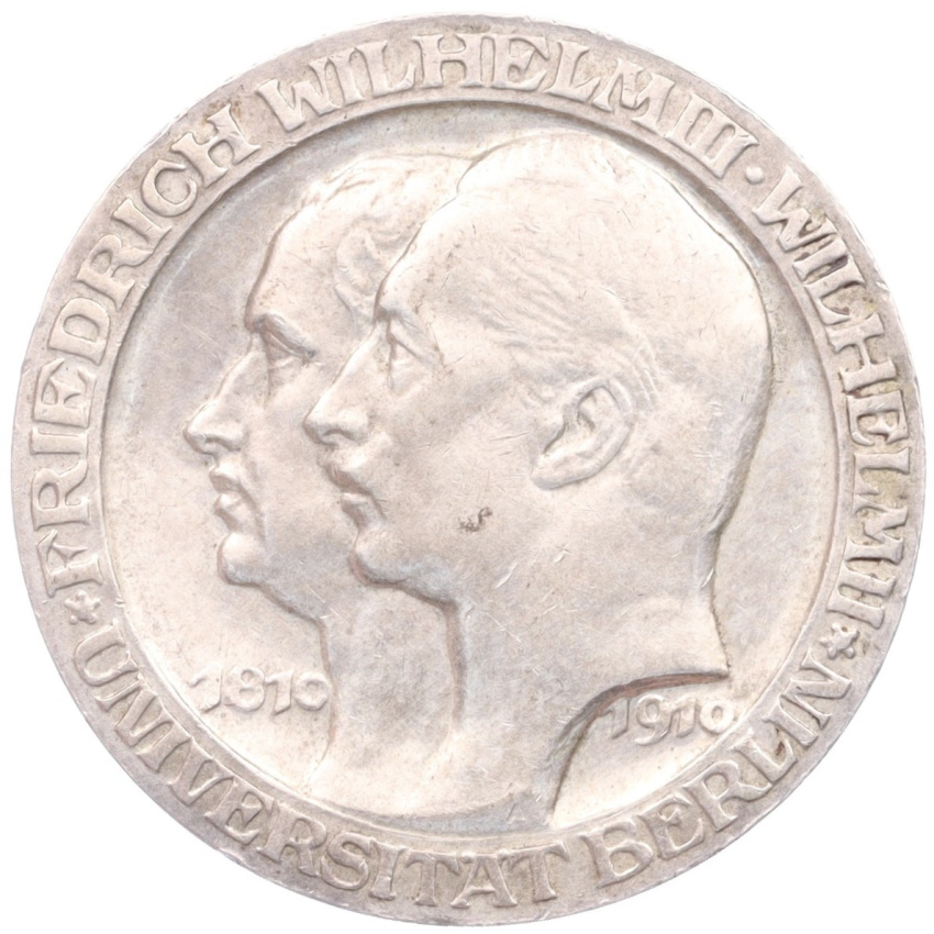 3 марки 1910 года Германия (Пруссия) «Берлинский университет»