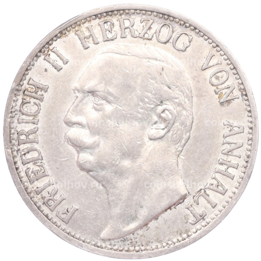 Монета 3 марки 1909 года A Германия (Ангальт)