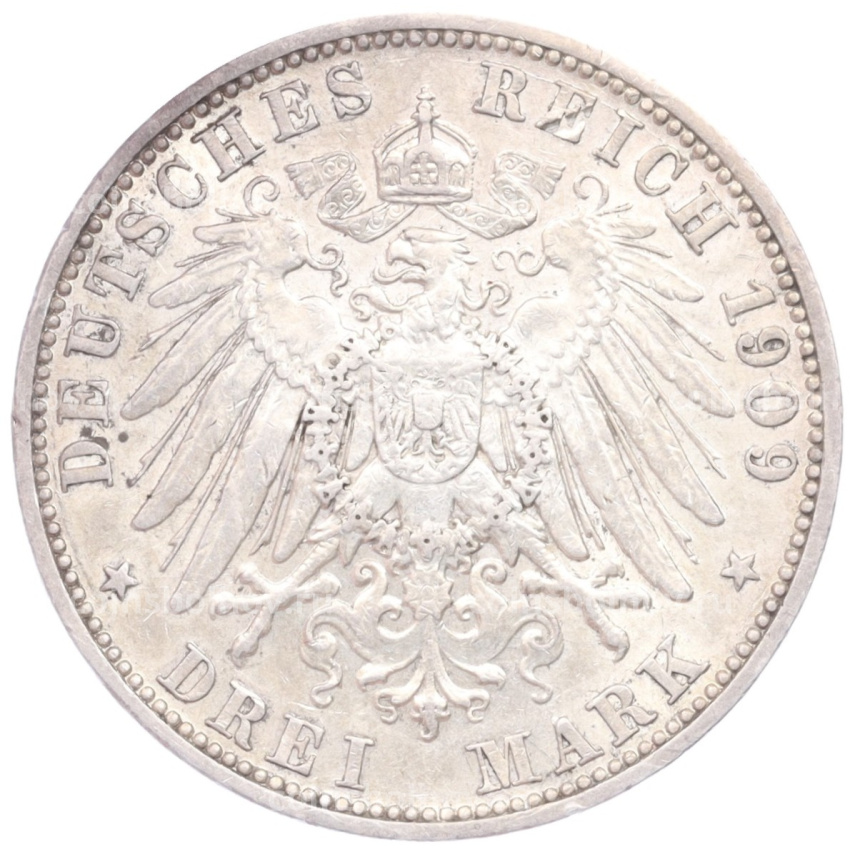 Монета 3 марки 1909 года A Германия (Ангальт) (вид 2)