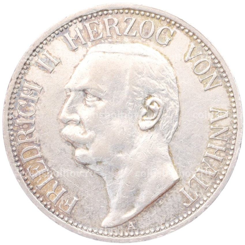 Монета 3 марки 1911 года A Германия (Ангальт)