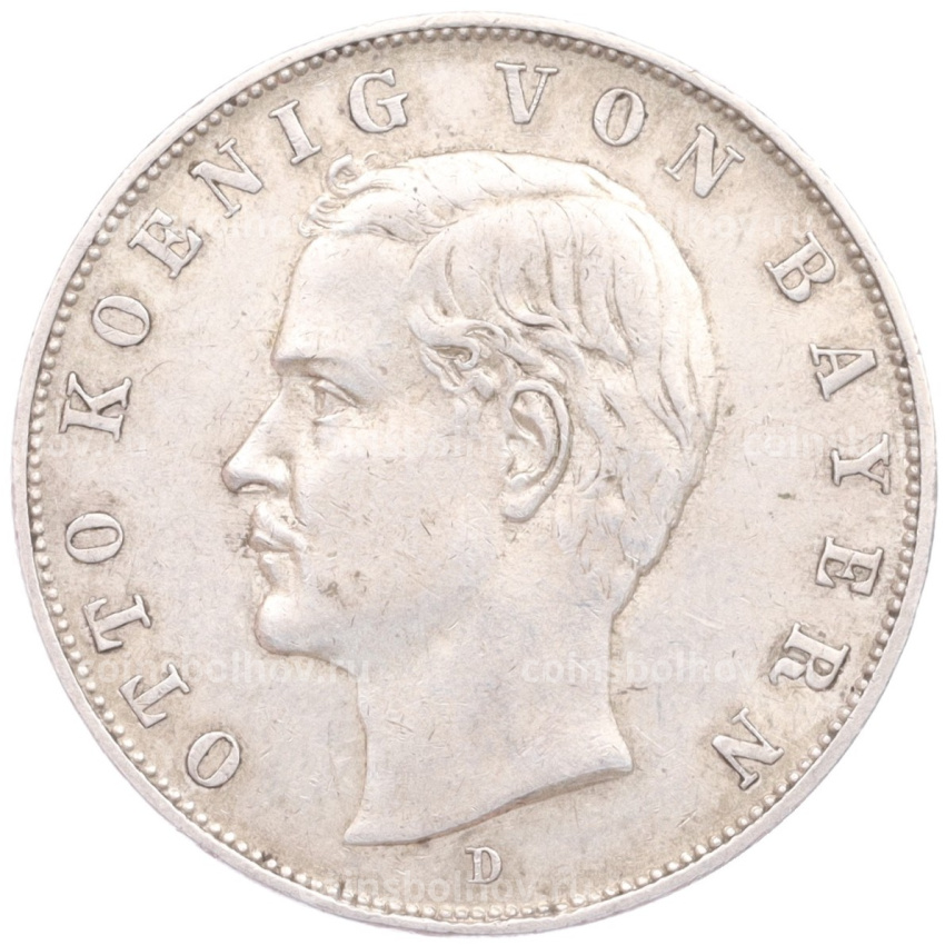 Монета 3 марки 1908 года D Германия (Бавария)