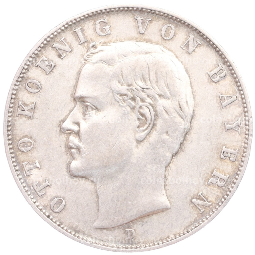 Монета 3 марки 1910 года D Германия (Бавария)