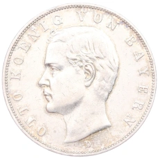 Монета 3 марки 1912 года D Германия (Бавария) (аверс)