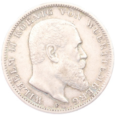 Монета 3 марки 1909 года F Германия (Вюртемберг) (аверс)