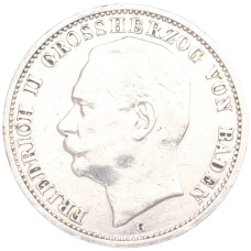 Монета 3 марки 1911 года G Германия (Баден) (аверс)