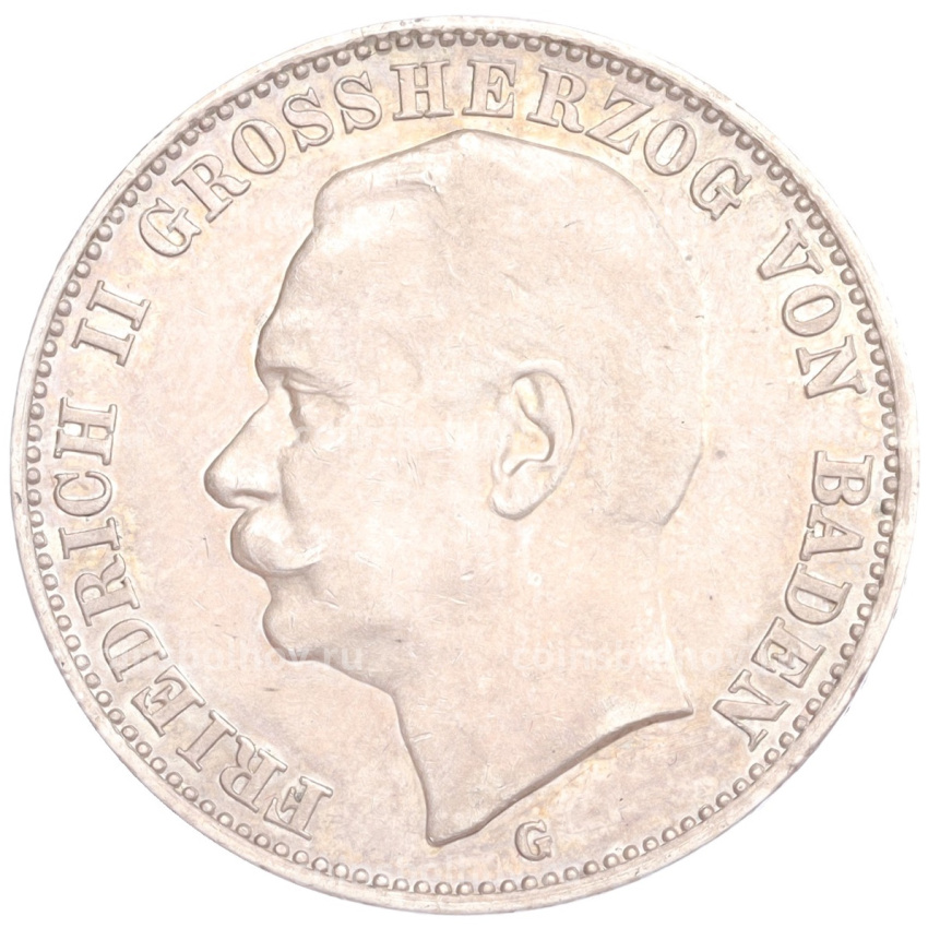 Монета 3 марки 1912 года G Германия (Баден)