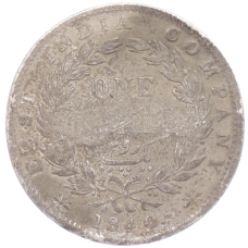 Монета 1 рупия 1840 года Британская Индия (Колониальный надчекан) (реверс)