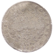 Монета 1 рупия 1840 года Британская Индия (Колониальный надчекан) (реверс)