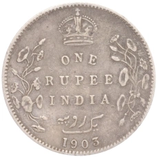 Монета 1 рупия 1903 года Британская Индия (аверс)