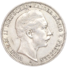 Монета 3 марки 1909 года А Германия (Пруссия) (аверс)