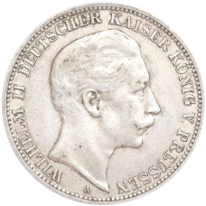 Монета 3 марки 1909 года А Германия (Пруссия) (аверс)