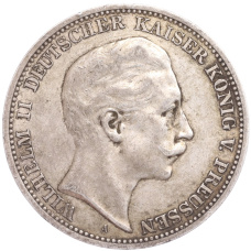 Монета 3 марки 1908 года А Германия (Пруссия) (аверс)