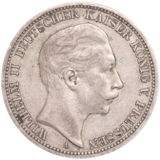 Монета 3 марки 1908 года А Германия (Пруссия) (аверс)