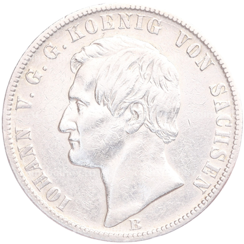 Монета 1 талер 1869 года В Саксония