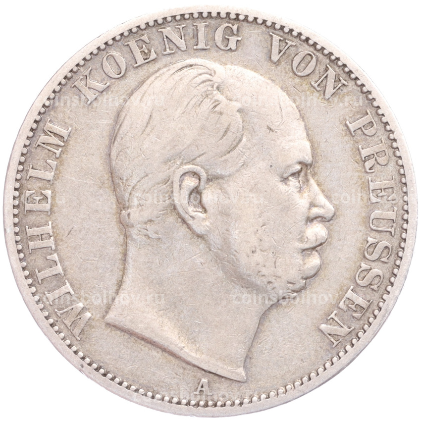 Монета 1 союзный талер 1866 года A Пруссия