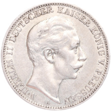 Монета 3 марки 1910 года А Германия (Пруссия) (аверс)