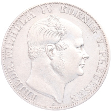 Монета 1 талер 1860 года A Пруссия («Горный талер») (аверс)