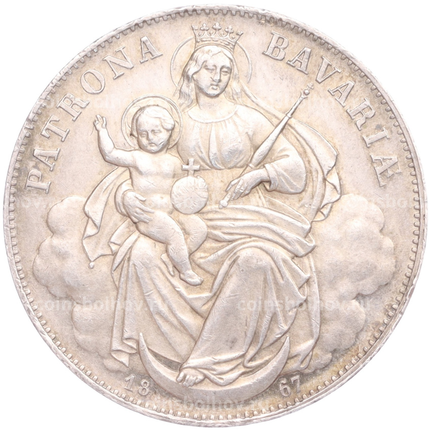 Монета 1 талер 1868 года Бавария