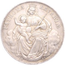Монета 1 талер 1867 года Бавария (аверс)