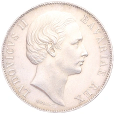 Монета 1 талер 1867 года Бавария (реверс)