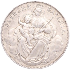 Монета 1 талер 1865 года Бавария (аверс)