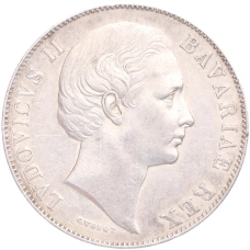 Монета 1 талер 1865 года Бавария (реверс)