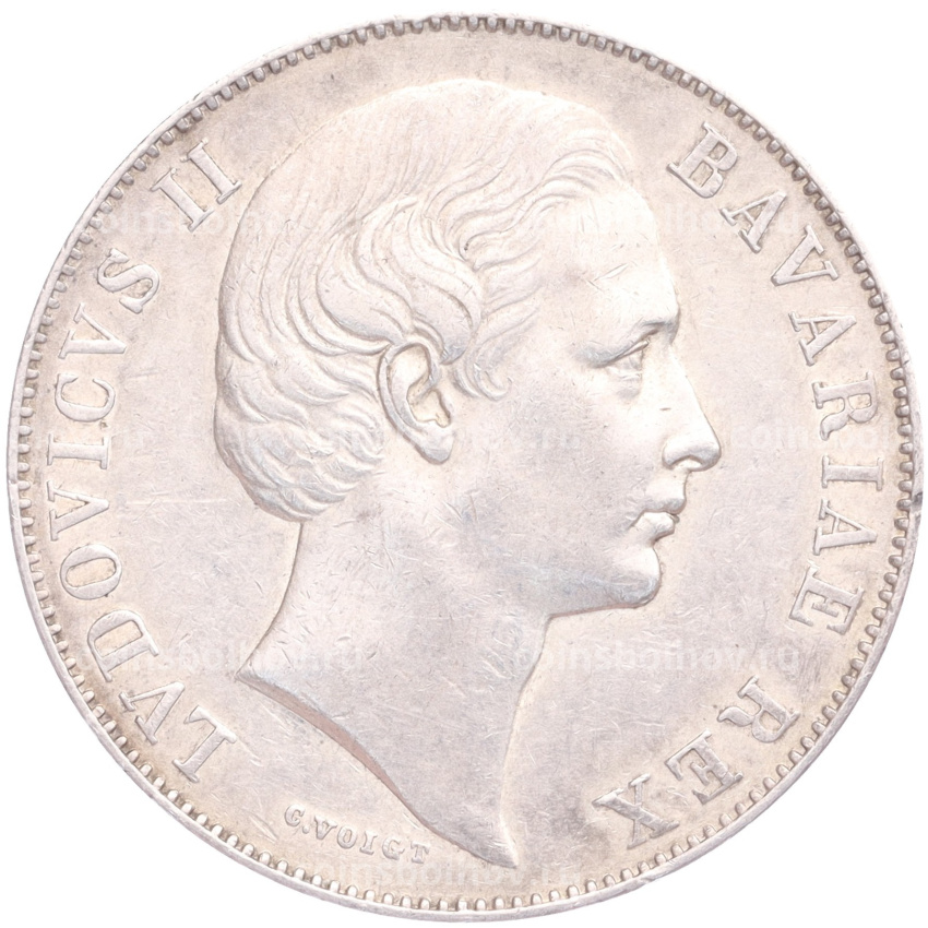 Монета 1 талер 1865 года Бавария (вид 2)