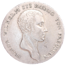 Монета 1 рейхсталер 1815 года A Пруссия (аверс)