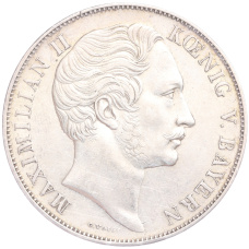 Монета 2 гульдена 1855 года Германские Бавария «Восстановление колонны Мадонны в Мюнхене» (реверс)