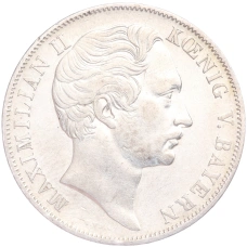 Монета 2 гульдена 1855 года Бавария «Восстановление колонны Мадонны в Мюнхене» (реверс)