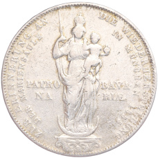 Монета 2 гульдена 1855 года Бавария «Восстановление колонны Мадонны в Мюнхене» (аверс)