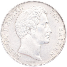 Монета 2 гульдена 1846 года Бавария (аверс)