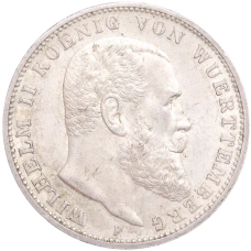 Монета 3 марки 1912 года F Германия (Вюртемберг) (аверс)