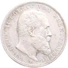 Монета 3 марки 1910 года F Германия (Вюртемберг) (аверс)