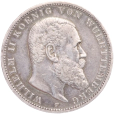 Монета 3 марки 1910 года F Германия (Вюртемберг) (аверс)