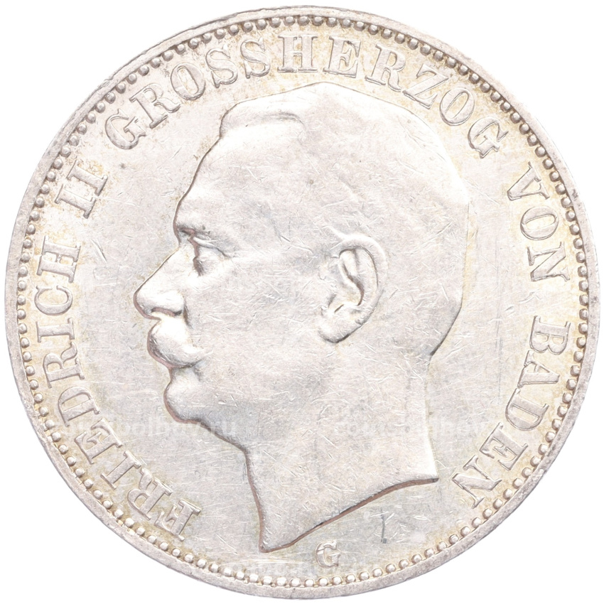 Монета 3 марки 1912 года G Германия (Баден)